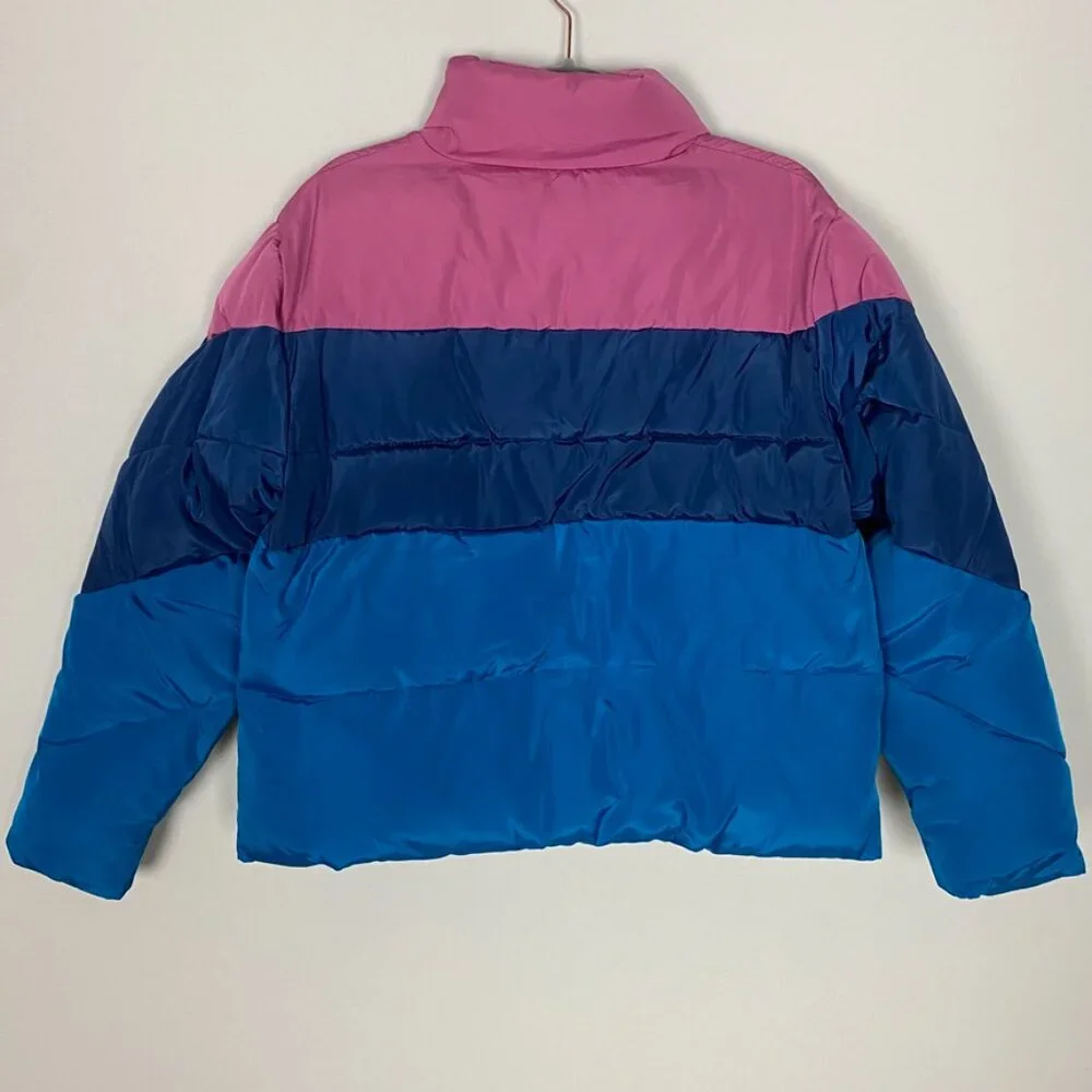 SUNDANCE Greer Mountain Jacket Large Puffer Winter Retro Colorblock Striped - Picture 7 of 7